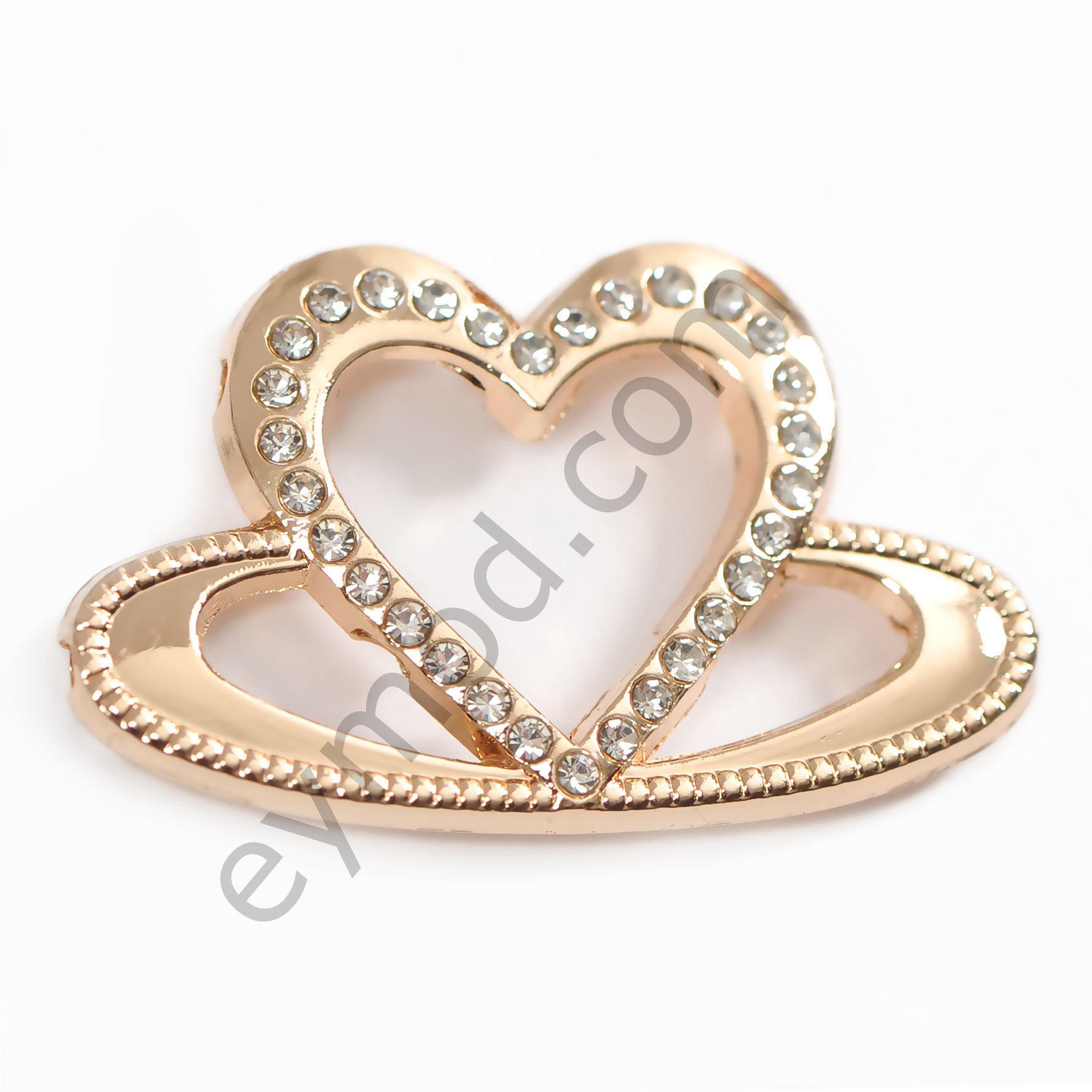 30 Taşlı Kalp Dikme Aksesuar GOLD