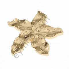 Üstü Benekli Çiçek Broş GOLD