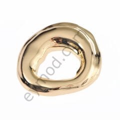 Ortası Delikli Taşsız Broş GOLD