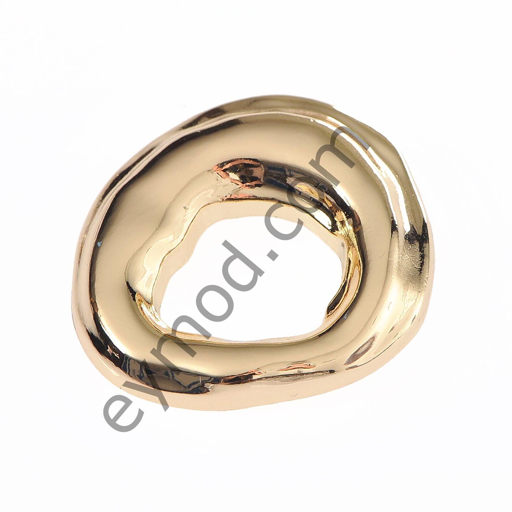 Kabartma Desenli Delikli Broş GOLD