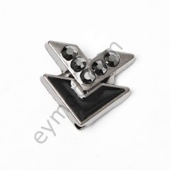 5 Taşlı Mineli Ufak Dikme Aksesuar BLACK NİKEL