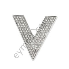 120 Taşlı V Broş