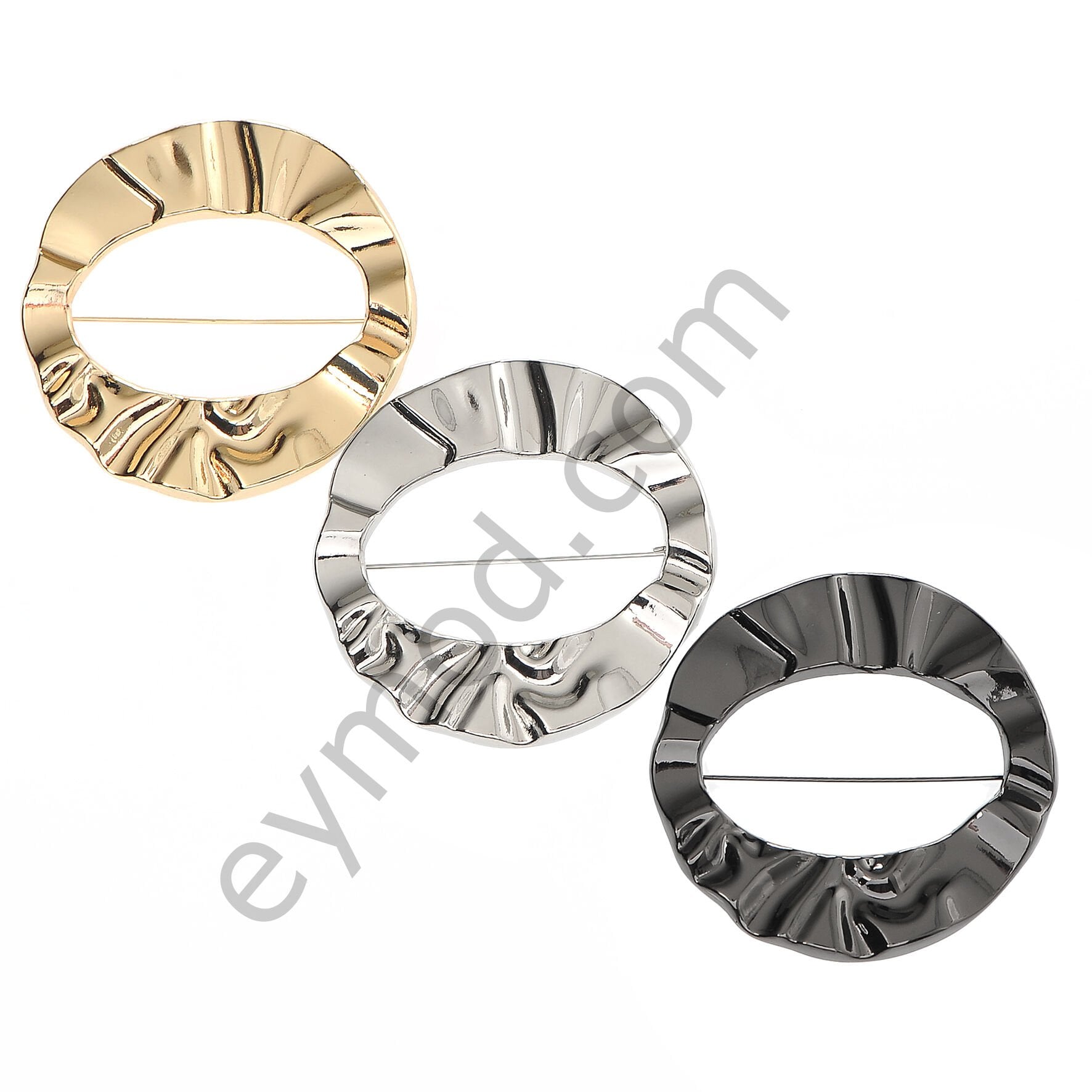 Kabartmalı Ortası Delik Broş