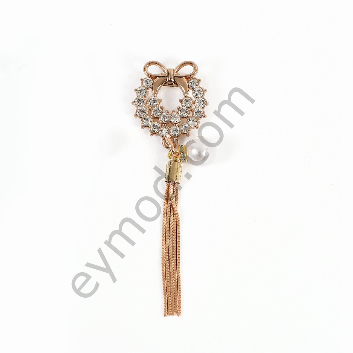 Tepesi Fiyonklu Broş GOLD