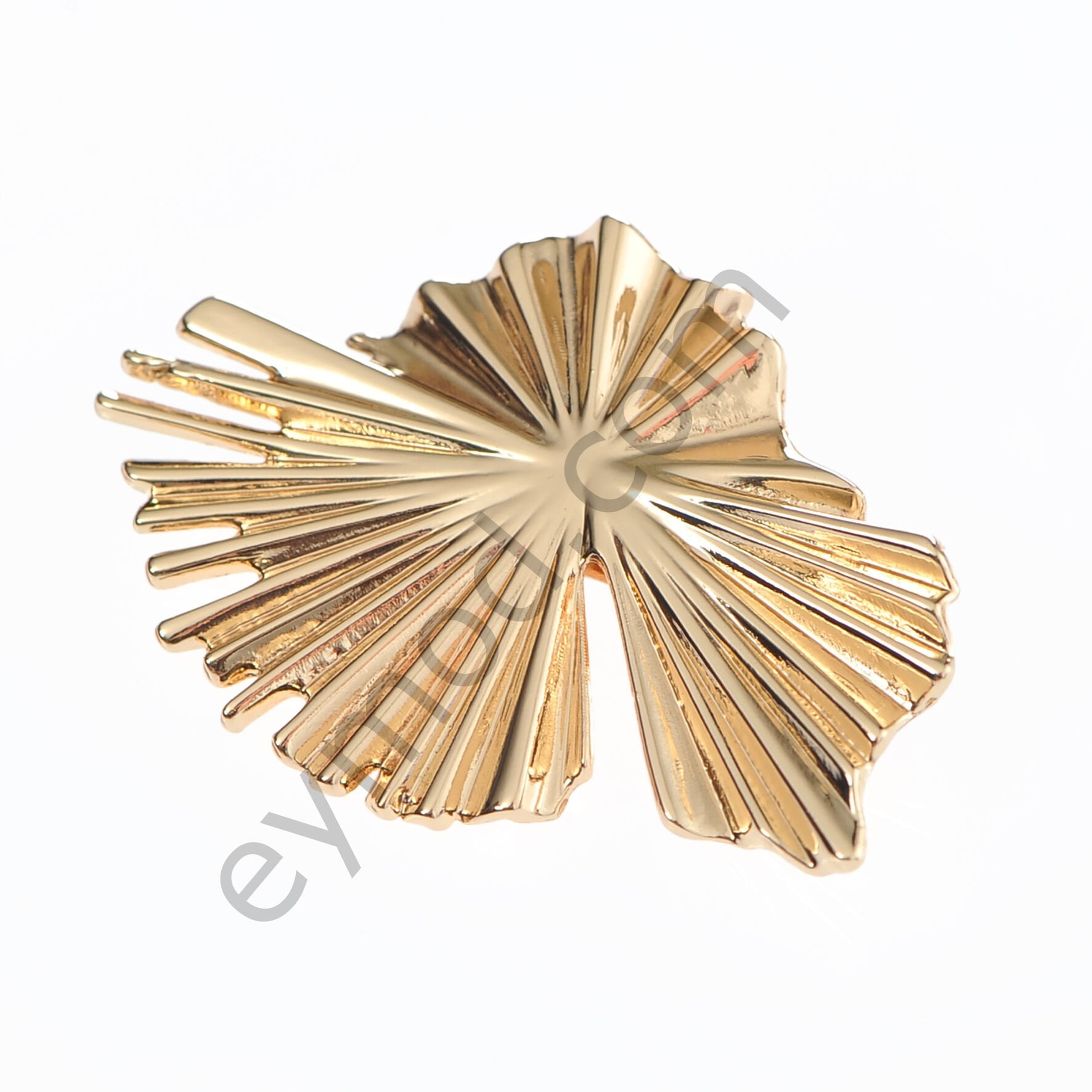 Çizgi Desenli Kapak Broş GOLD