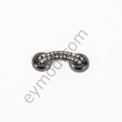 Ortası Taşlı Geçişli Dikme BLACK NİKEL