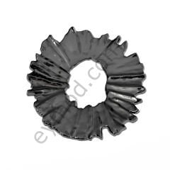 Kabartmalı Delik Broş BLACK NİKEL