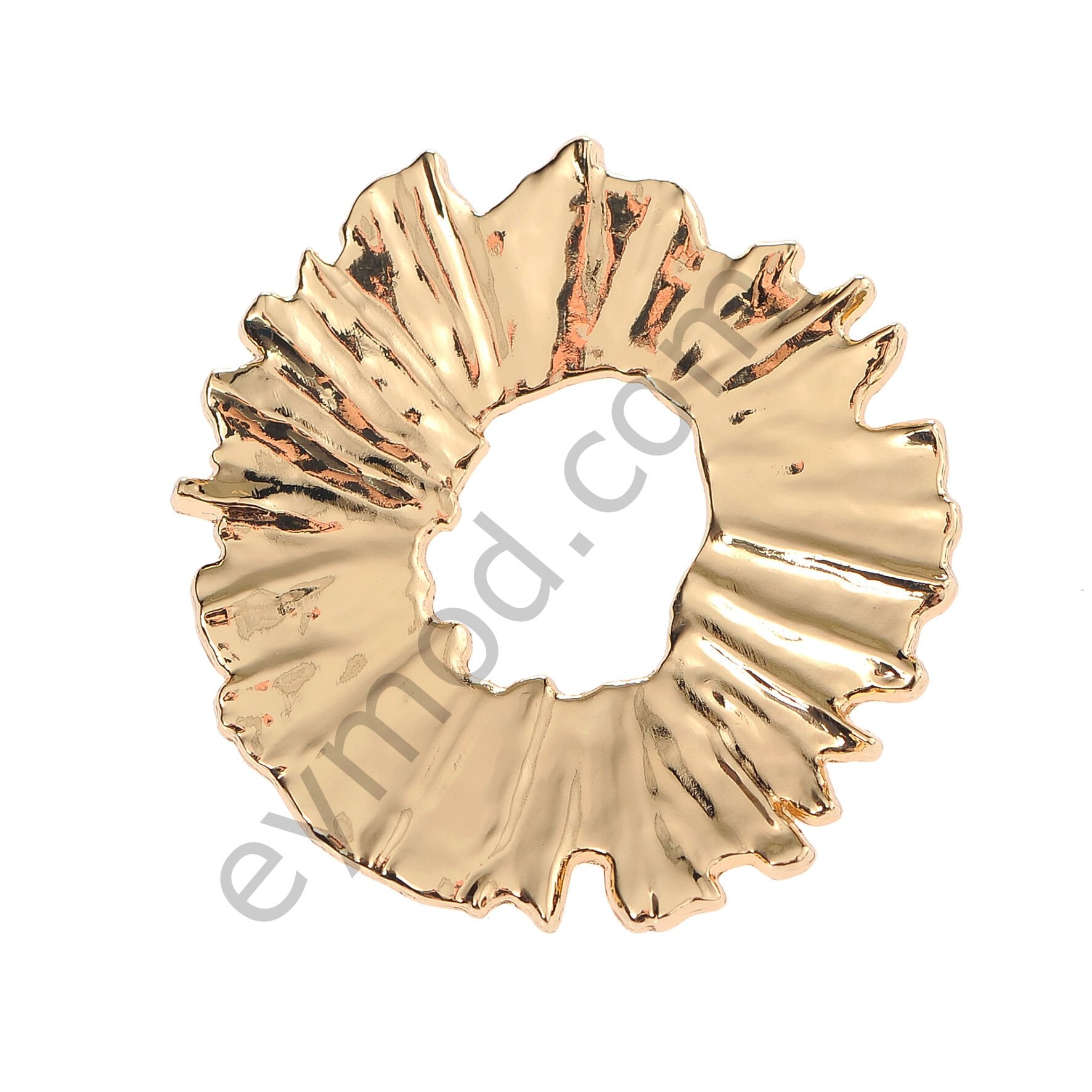 Kabartmalı Delik Broş GOLD