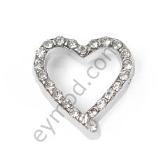 23 Taşlı Ufak Kalpli Dikme Aksesuar NİKEL