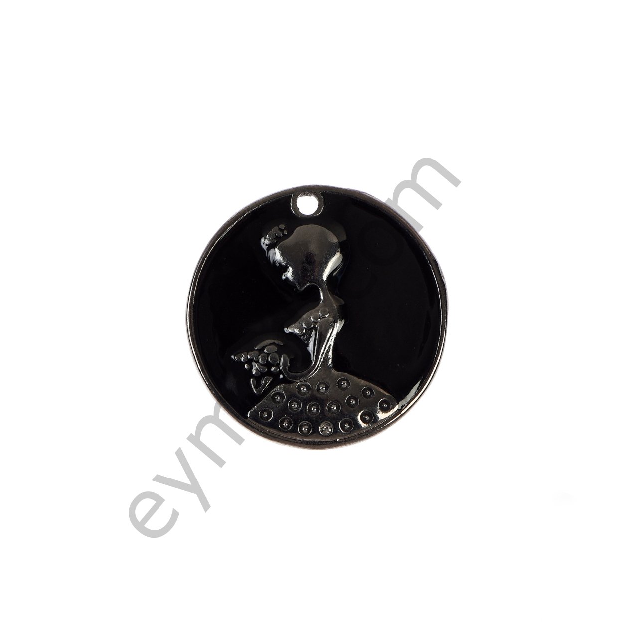 Mineli Kadın Figürlü Dikme / Sallantı Aksesuar BLACK NİKEL