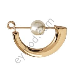 İncili D Broş Gold