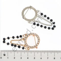 20 Taşlı Sallantılı  Broş