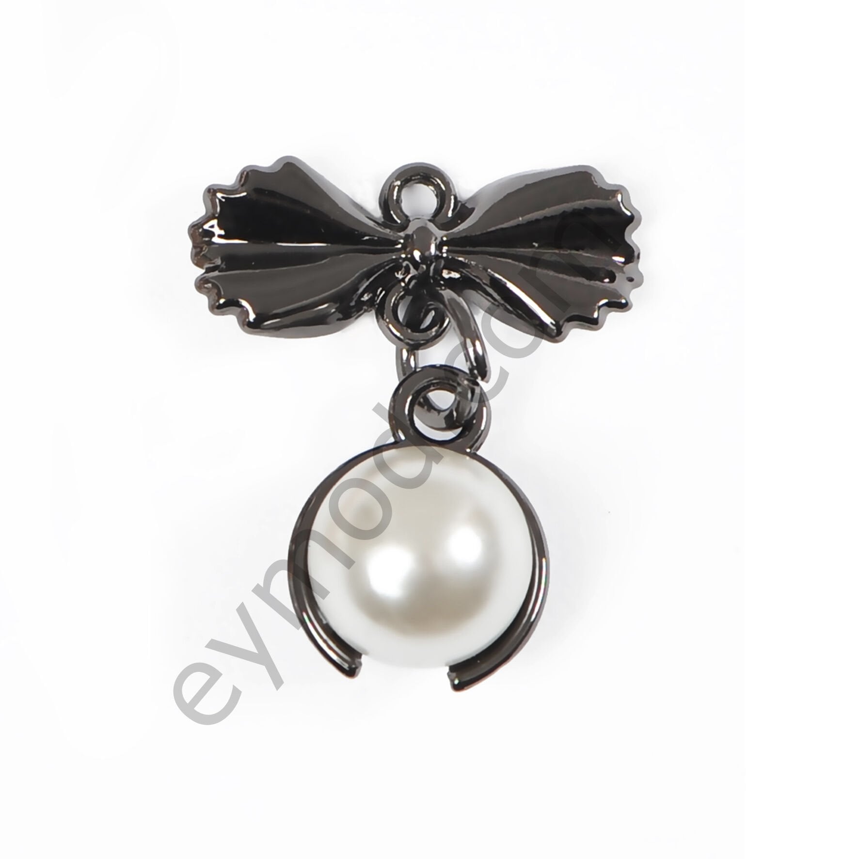 2 İncili Fiyonk Sallantı Aksesuar BLACK NİKEL