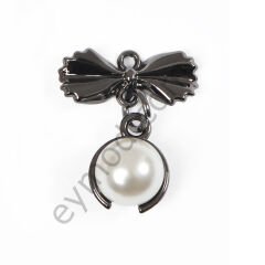 2 İncili Fiyonk Sallantı Aksesuar BLACK NİKEL