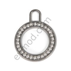 30 Taşlı Oval Elcik BLACK NİKEL