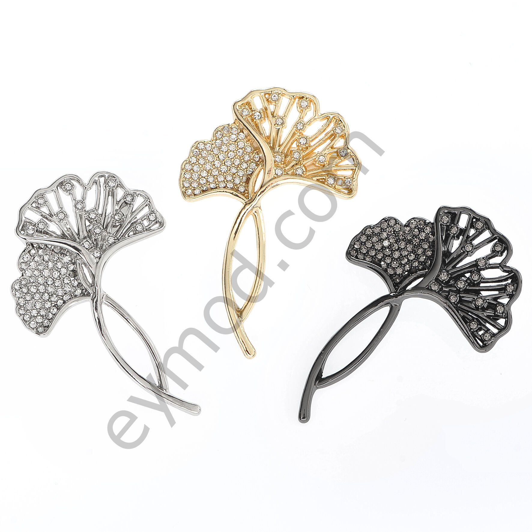 69 Taşlı Çiçek Broş
