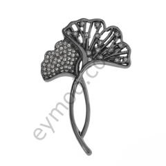 69 Taşlı Çiçek Broş