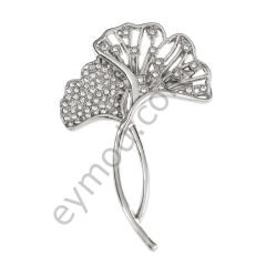 69 Taşlı Çiçek Broş