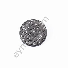 Desenli  Düğme DÜĞME BOYU 19L (~12 mm) - BLACK NİKEL