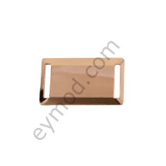 Dikdörtgen Cilalı Plaka Birit Toka GOLD
