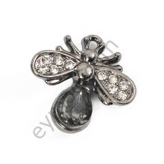 11 Taşlı Arı Sallantı Dikme  Aksesuar BLACK NİKEL
