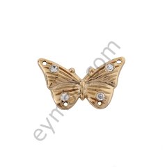 4 Taşlı Kelebek Dikme GOLD