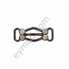 4 Taşlı Birit Toka BLACK NİKEL