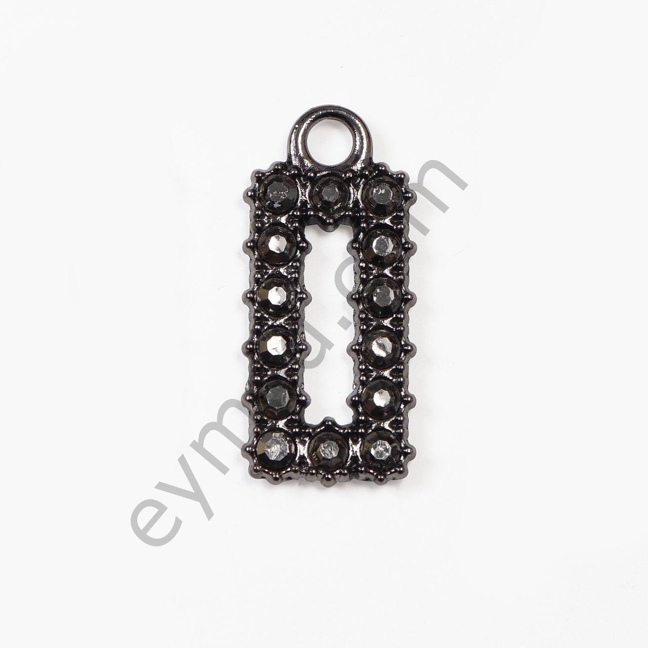 14 Taşlı Dikdörtgen Elcik BÜYÜK BOY - BLACK NİKEL