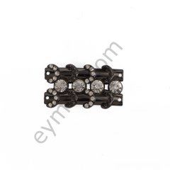 24 Taşlı Dikme Toka BLACK NİKEL