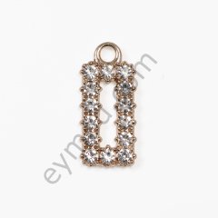 14 Taşlı Dikdörtgen Elcik BÜYÜK BOY - GOLD