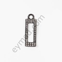 40 Kıvrımlı Taşlı Elcik BÜYÜK BOY - BLACK NİKEL