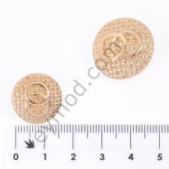 OO Yuvarlak Düğme Gold DÜĞME BOYU 28L (~18 mm)