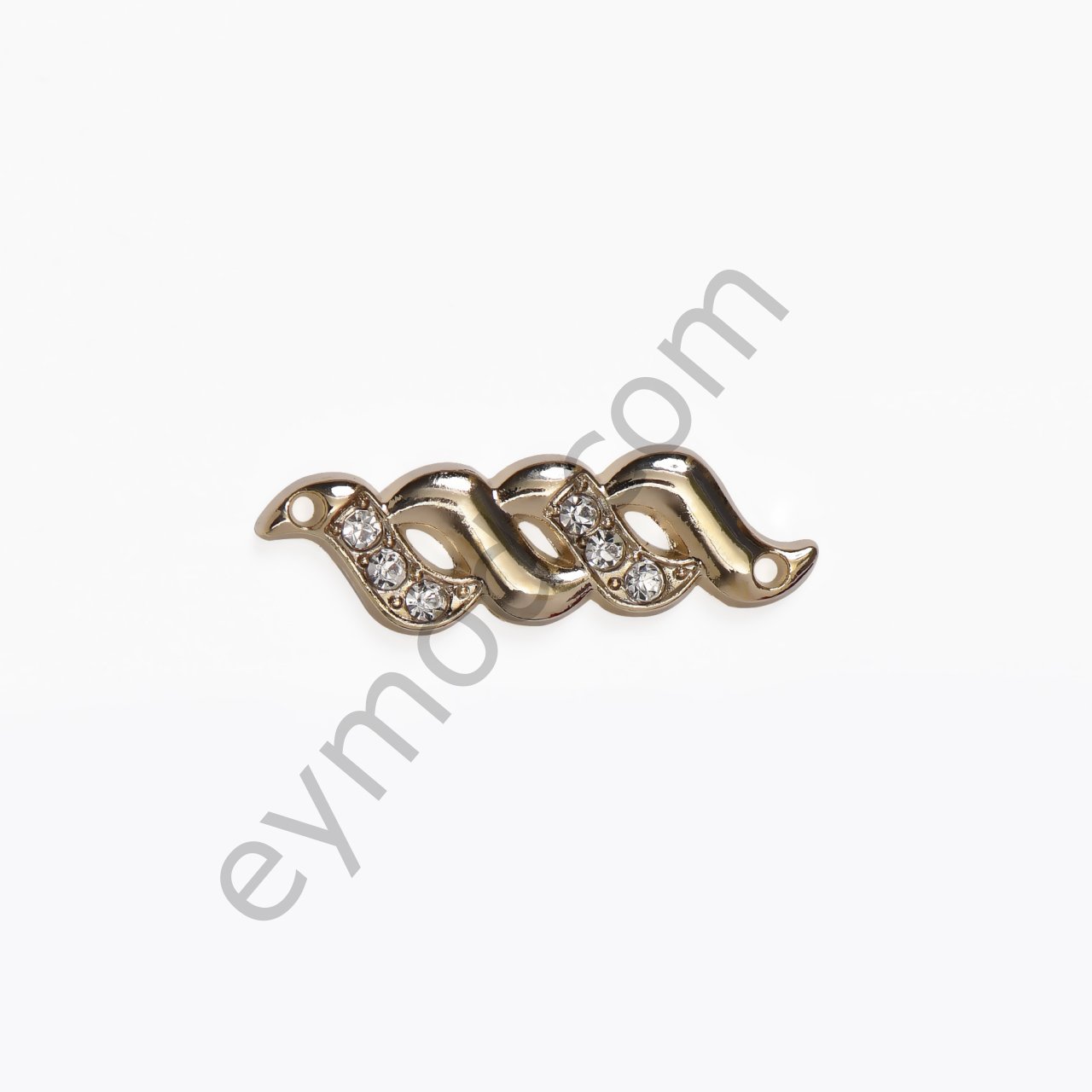 Kıvrımlı 6 Taşlı Dikme Aksesuar GOLD