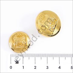 Aslanlı Rozet Yuvarlak Düğme DÜĞME BOYU 28L (~18 mm)