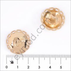 B Yuvarlak Hasır Kenarlı Düğme Gold DÜĞME BOYU 36L (~23 mm)