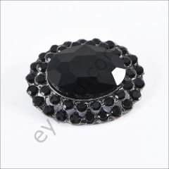 40 Taşlı Oval Düğme
