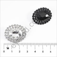 40 Taşlı Oval Düğme