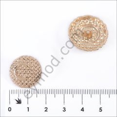 Hasır Desenli C Yuvarlak Düğme