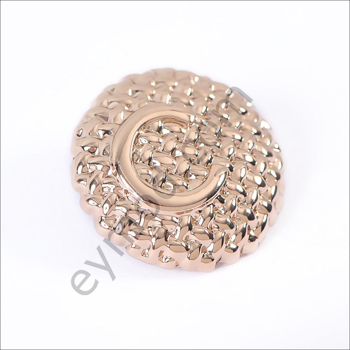 Hasır Desenli C Yuvarlak Düğme