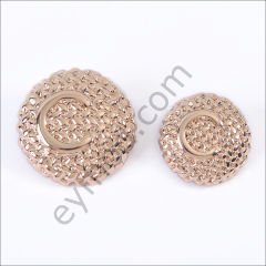 Hasır Desenli C Yuvarlak Düğme