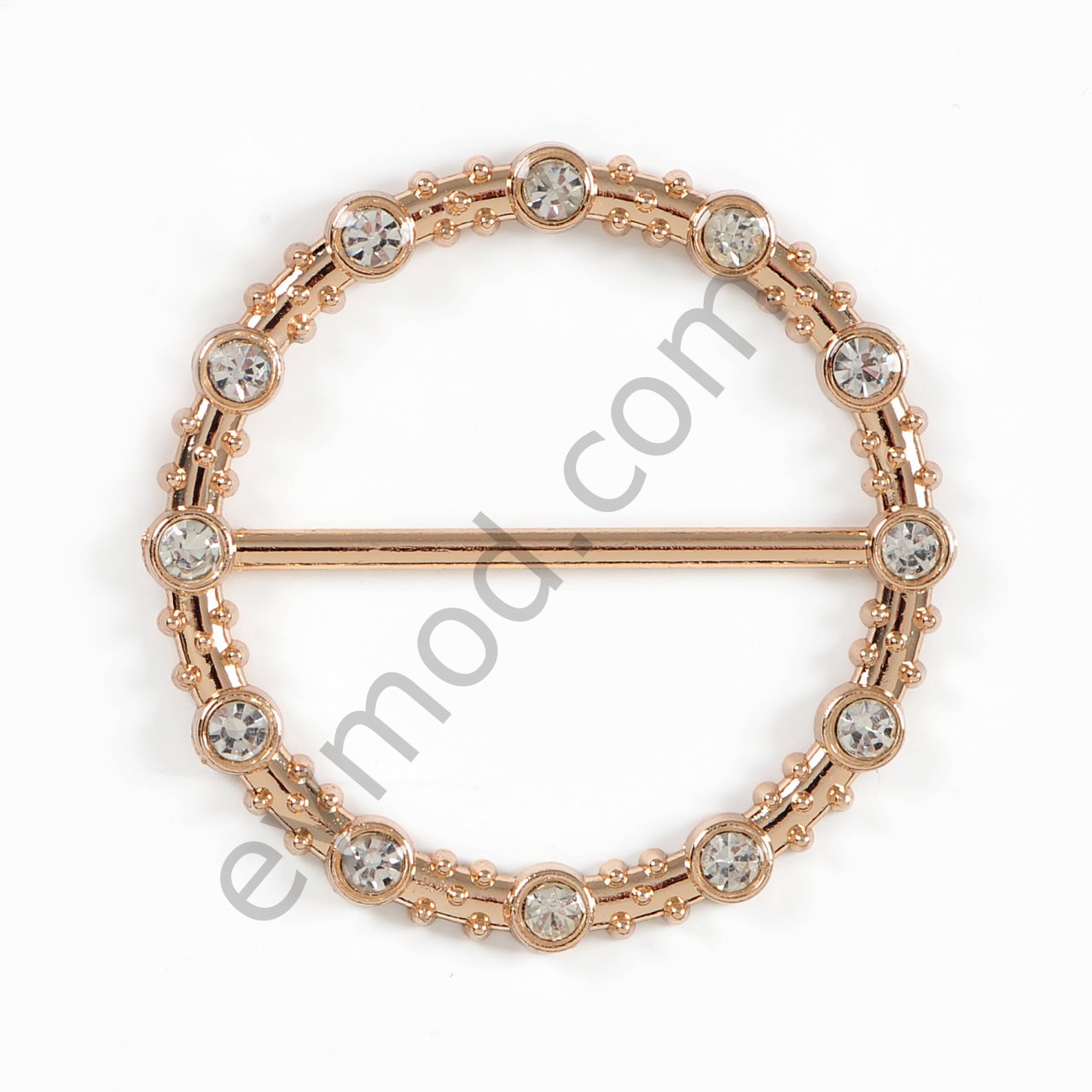 12 Taşlı Yuvarlak Toka 40 mm - GOLD