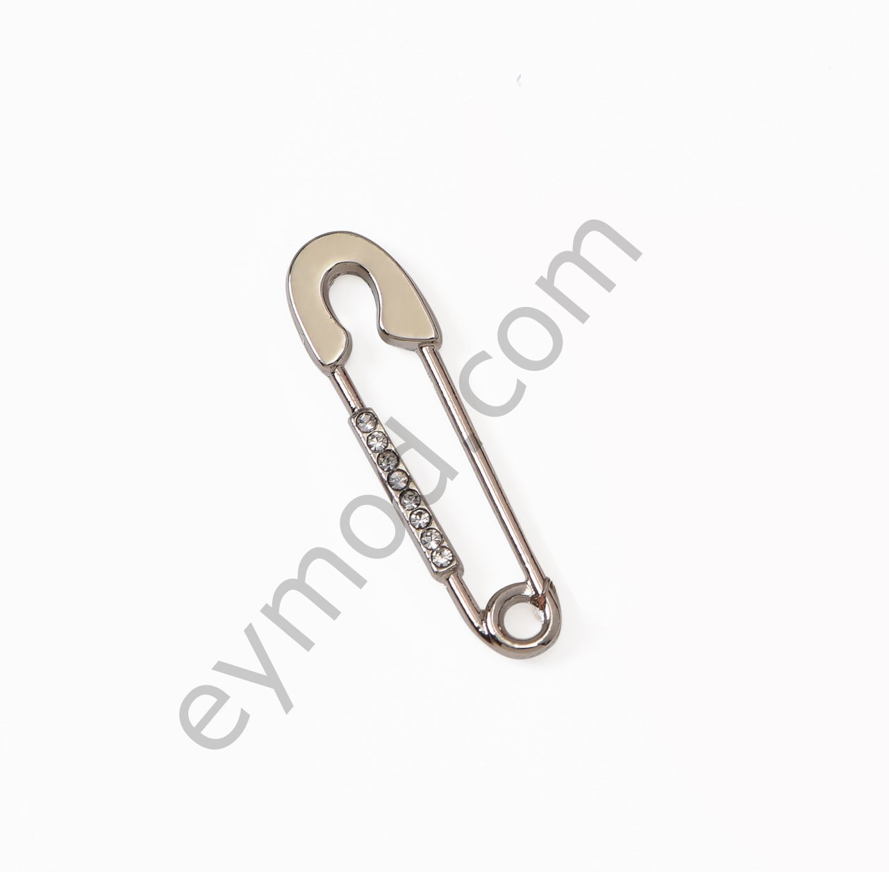 8 Taş Detaylı Çengelli İğne Dikme NİKEL