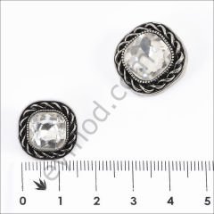 Tek Taşlı Kare Düğme DÜĞME BOYU 26L (~16 mm)