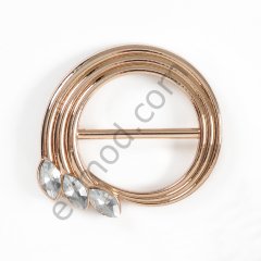 3 Cam Taşlı Halka Toka GOLD