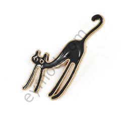 Mineli Kedi Broş GOLD