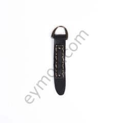 Üstü Tokalı Derili Elcik BLACK NİKEL + BLACK