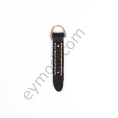 Üstü Tokalı Derili Elcik GOLD+BLACK