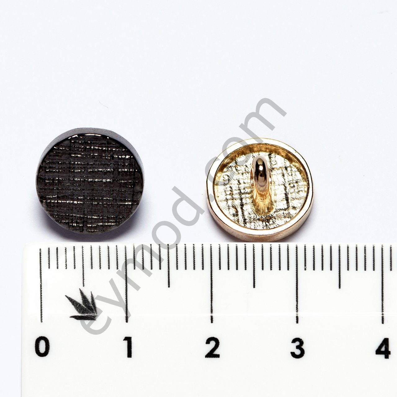 Ekose Desenli Düğme DÜĞME BOYU 20L (~13 mm) - BLACK NİKEL