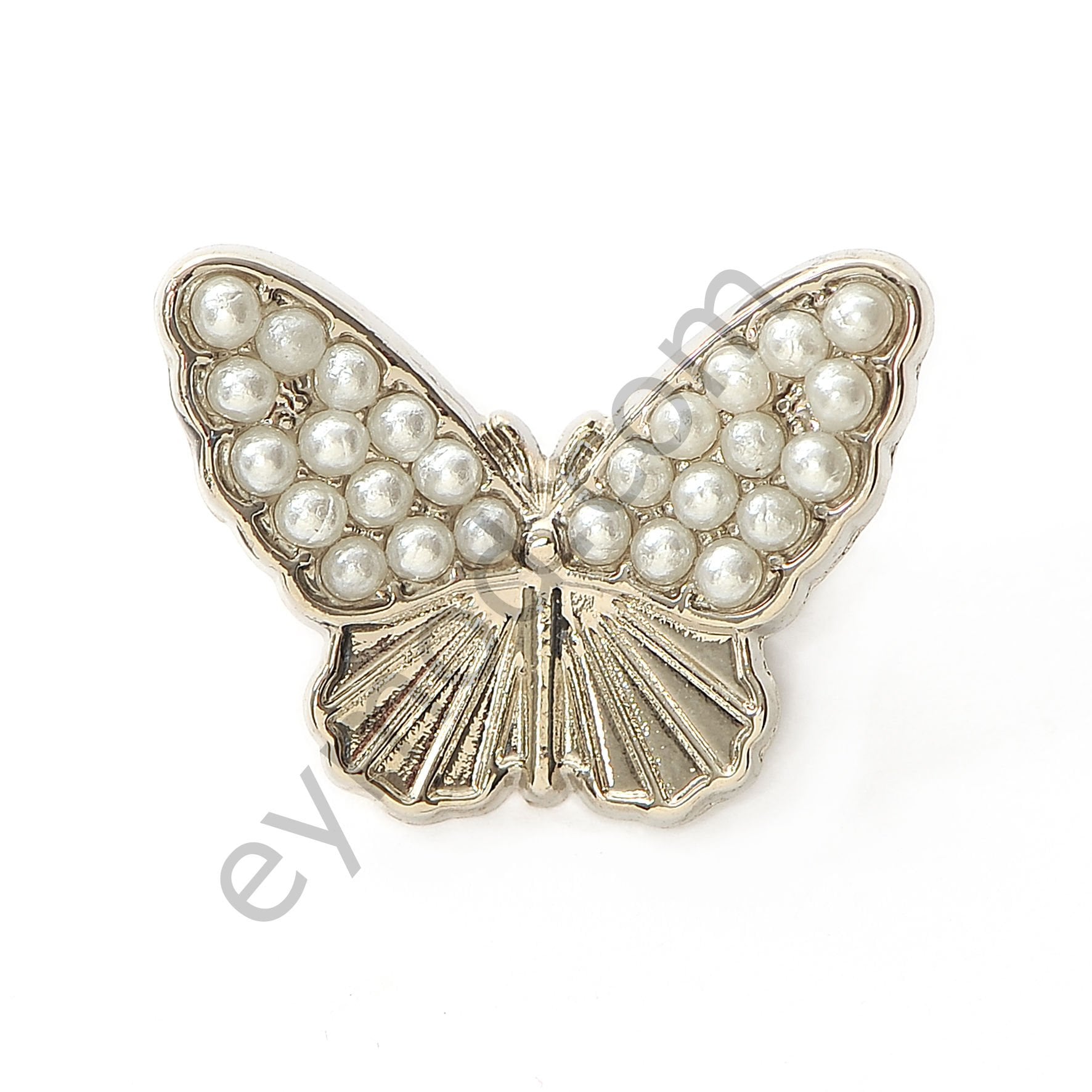 26 İncili Kelebek Broş NİKEL
