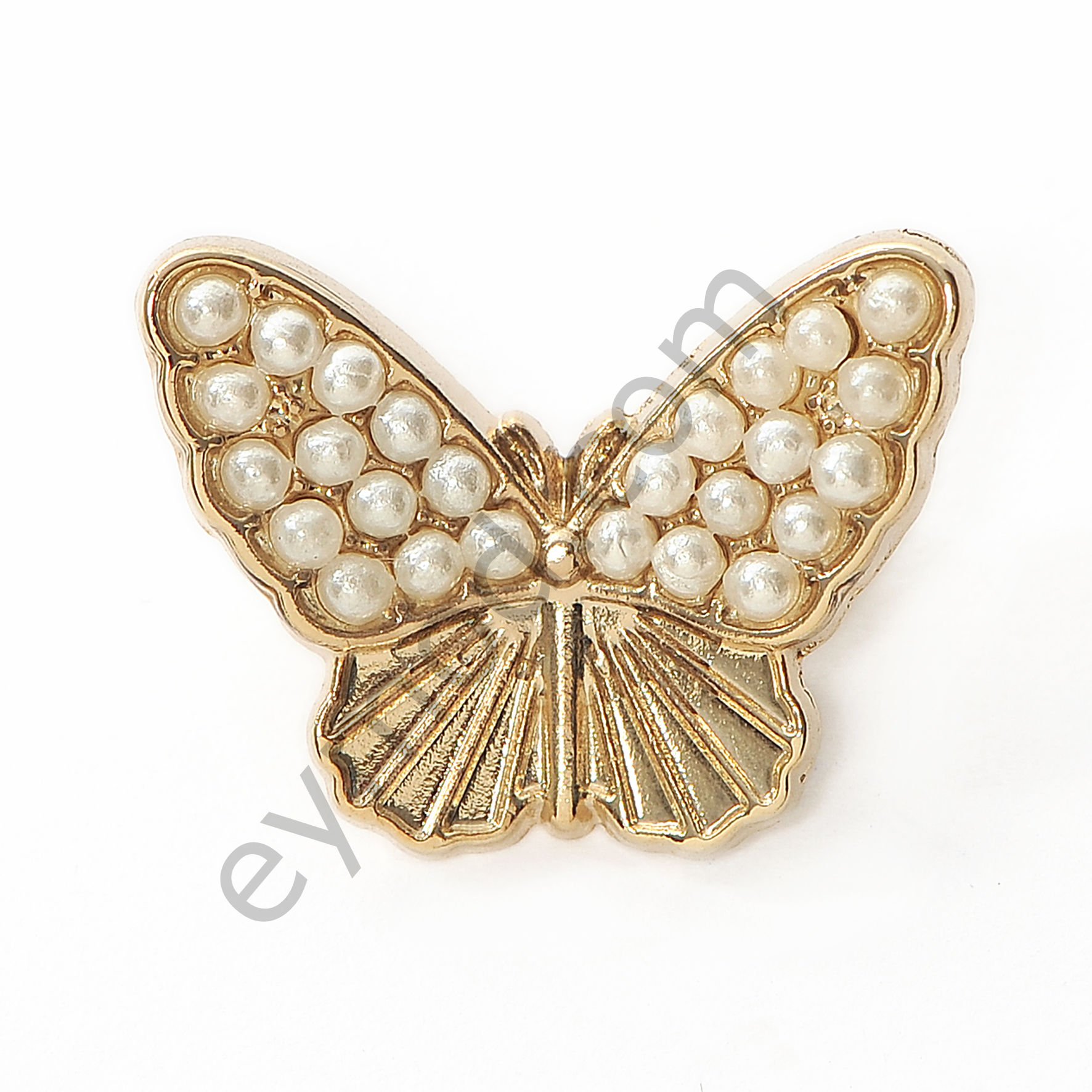 26 İncili Kelebek Broş GOLD